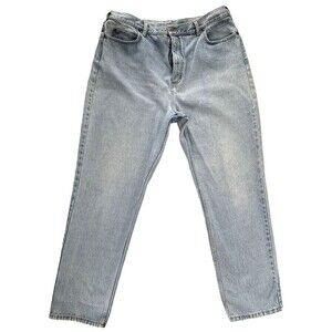 Lands' End Women's Jeans Size 18 High Rise Light Blue Vintage 100% Cotton Rigid